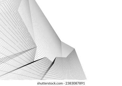 Líneas abstractas. Fondo geométrico de la arquitectura.