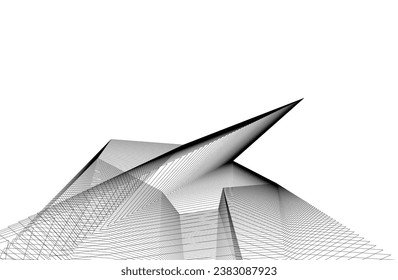 Abstract lines. Architecture geometric background.