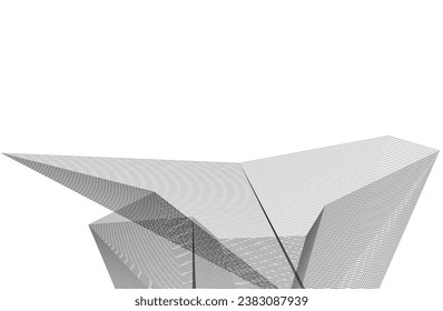 Abstract lines. Architecture geometric background.