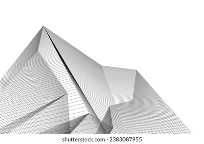 Abstract lines. Architecture geometric background.