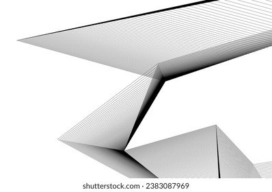 Abstract lines. Architecture geometric background.