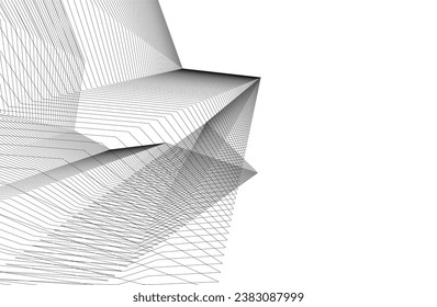 Abstract lines. Architecture geometric background.