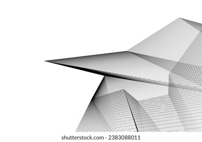 Abstract lines. Architecture geometric background.