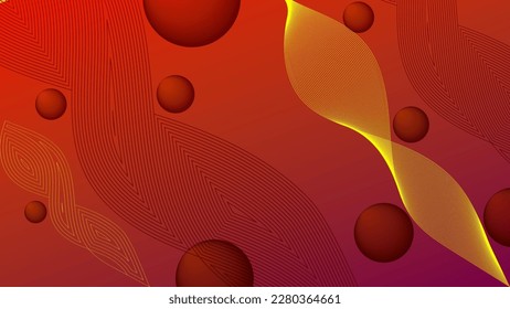 Abstract Lines Art Beautiful Red-yellow Background 
