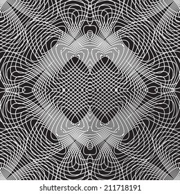 Abstract lines art pattern, Vector repeating texture with  digital effect. Seamless pattern can be used for web page background, surface textures. 