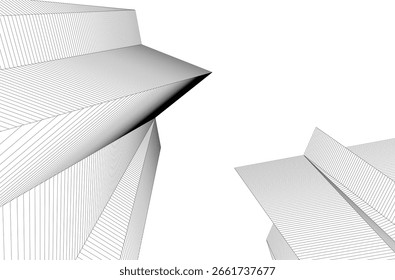 Abstract lines background 3d drawing