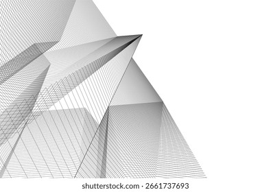 Dibujo 3D de fondo de líneas Abstractas