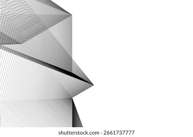 Dibujo 3D de fondo de líneas Abstractas