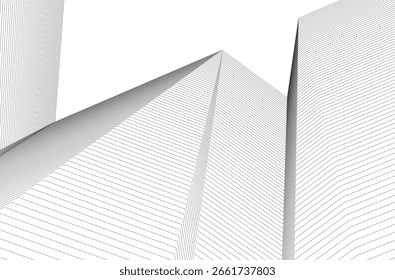 Plano de fundo das linhas abstratas desenho 3d