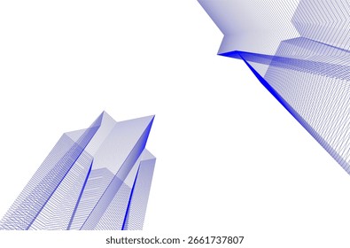 Abstract lines background 3d drawing