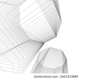 Abstract lines background 3d rendering