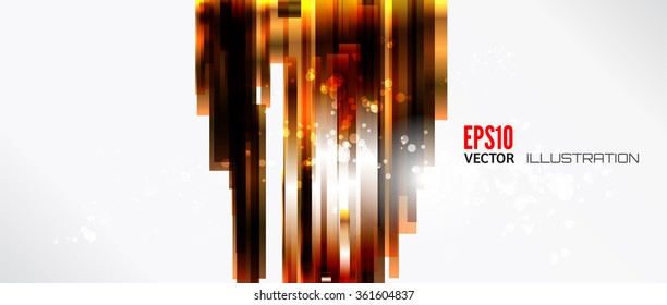 Abstract lines background with colored elements. Banner. Lines, wave.
