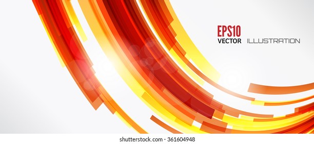 Abstract lines background with colored elements. Banner. Lines, wave.