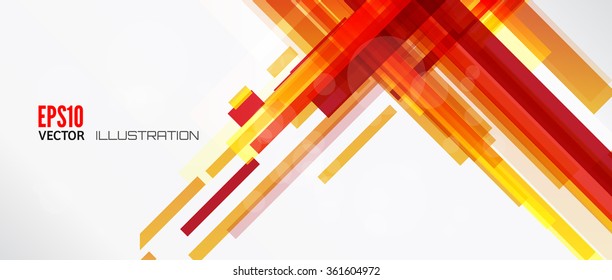 Abstract lines background with colored elements. Banner. Lines, wave.