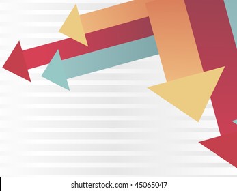 fondo de líneas abstractas con punta de flecha colorida, ilustración vectorial