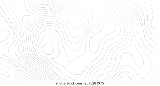 Abstract lines background. Contour maps. Topo contour map on white background. Abstract background with waves Geographic mountain relief.