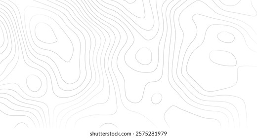 Abstract lines background. Contour maps. Topo contour map on white background. Abstract background with waves Geographic mountain relief.