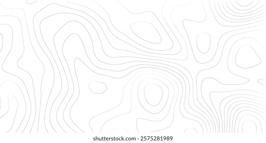 Abstract lines background. Contour maps. Topo contour map on white background. Abstract background with waves Geographic mountain relief.