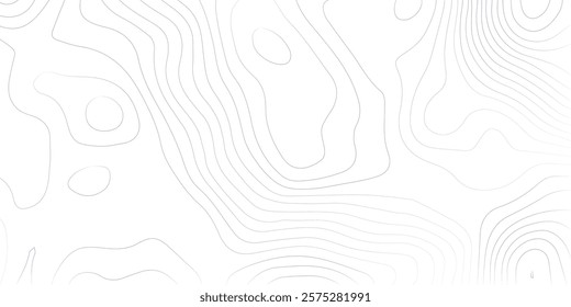 Abstract lines background. Contour maps. Topo contour map on white background. Abstract background with waves Geographic mountain relief.