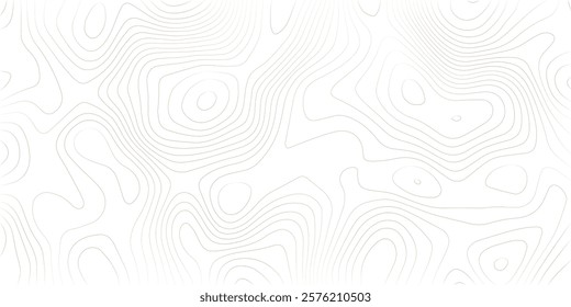 Abstract lines background. Contour maps. Topo contour map on white background. Abstract background with waves Geographic mountain relief.