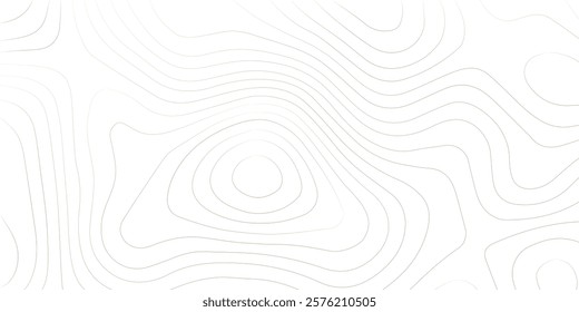 Abstract lines background. Contour maps. Topo contour map on white background. Abstract background with waves Geographic mountain relief.