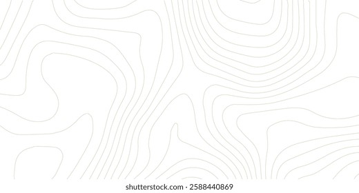 Abstract lines background. Contour maps. Topo contour map on white background. Abstract background with waves Geographic mountain relief.