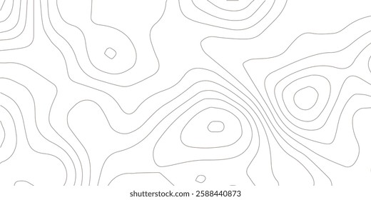 Abstract lines background. Contour maps. Topo contour map on white background. Abstract background with waves Geographic mountain relief.