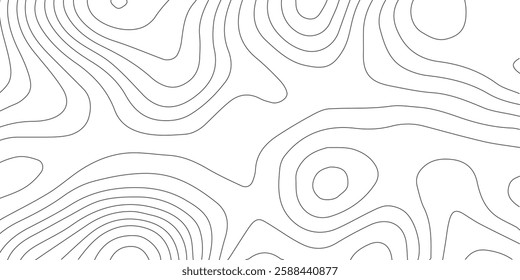 Abstract lines background. Contour maps. Topo contour map on white background. Abstract background with waves Geographic mountain relief.