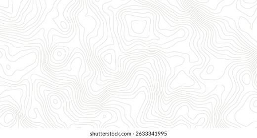 Abstract lines background. Contour maps. Topo contour map on white background. Abstract background with waves Geographic mountain relief.