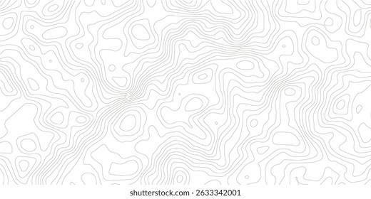 Abstract lines background. Contour maps. Topo contour map on white background. Abstract background with waves Geographic mountain relief.
