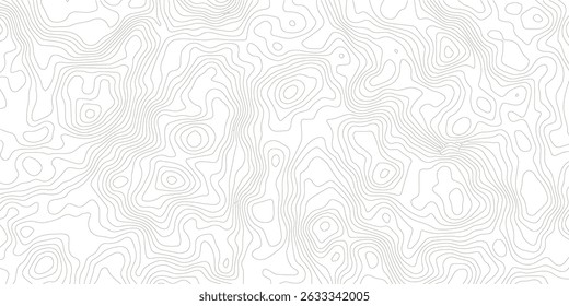 Abstract lines background. Contour maps. Topo contour map on white background. Abstract background with waves Geographic mountain relief.