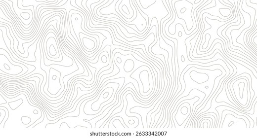 Abstract lines background. Contour maps. Topo contour map on white background. Abstract background with waves Geographic mountain relief.