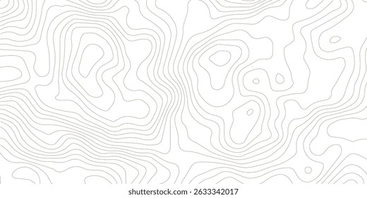 Abstract lines background. Contour maps. Topo contour map on white background. Abstract background with waves Geographic mountain relief.