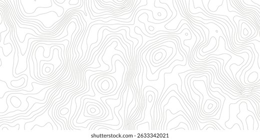 Abstract lines background. Contour maps. Topo contour map on white background. Abstract background with waves Geographic mountain relief.