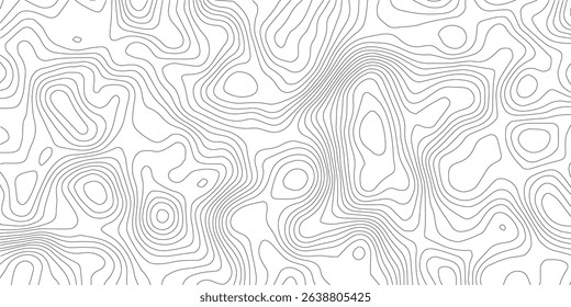 Abstract lines background. Contour maps. Topo contour map on white background. Abstract background with waves Geographic mountain relief.