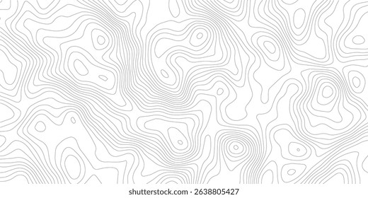 Abstract lines background. Contour maps. Topo contour map on white background. Abstract background with waves Geographic mountain relief.