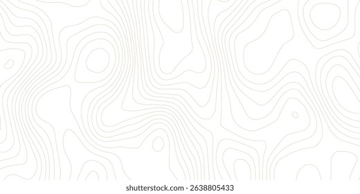 Abstract lines background. Contour maps. Topo contour map on white background. Abstract background with waves Geographic mountain relief.