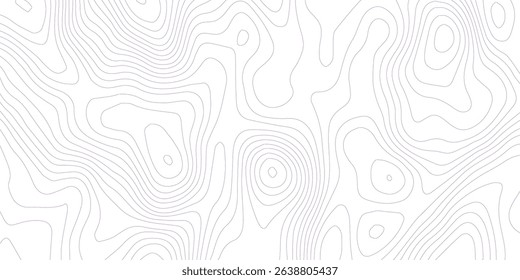 Abstract lines background. Contour maps. Topo contour map on white background. Abstract background with waves Geographic mountain relief.