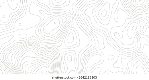 Abstract lines background. Contour maps. Topo contour map on white background. Abstract background with waves Geographic mountain relief.