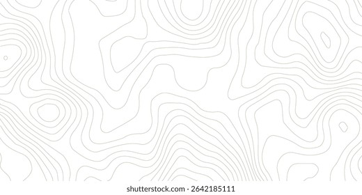 Abstract lines background. Contour maps. Topo contour map on white background. Abstract background with waves Geographic mountain relief.