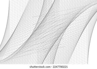 abstract lines background, creative dynamic pattern, vector modern design black and white texture