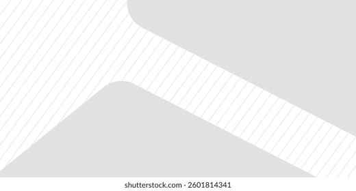 Abstract lines background design with diagonal line pattern in grey colour. Vector white horizontal template modern abstract simple design