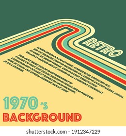 Abstract lines background with different colors for retro background. Old fashion wallpaper with geometrical perspective lines design
