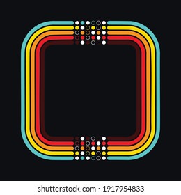Abstrakte Linien, Hintergrund mit verschiedenen Farben für Retrohintergrund. Tapete aus alter Mode mit geometrischem Liniendesign