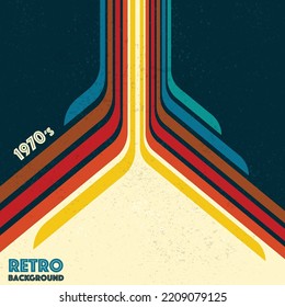 Abstract lines background with different colors for retro background. Old fashion wallpaper with geometrical perspective lines design