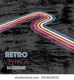 Abstract lines background with different colors for retro background. Old fashion wallpaper with geometrical perspective lines design