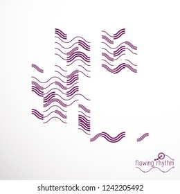 Abstract lines background, engineering technology vector wallpaper. Art graphic illustration.