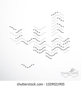 Abstract lines background, engineering technology vector wallpaper. Art graphic illustration.