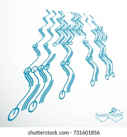 Abstract lines background, engineering technology vector wallpaper. Art graphic illustration.
