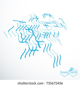 Abstract lines background, engineering technology vector wallpaper. Art graphic illustration.